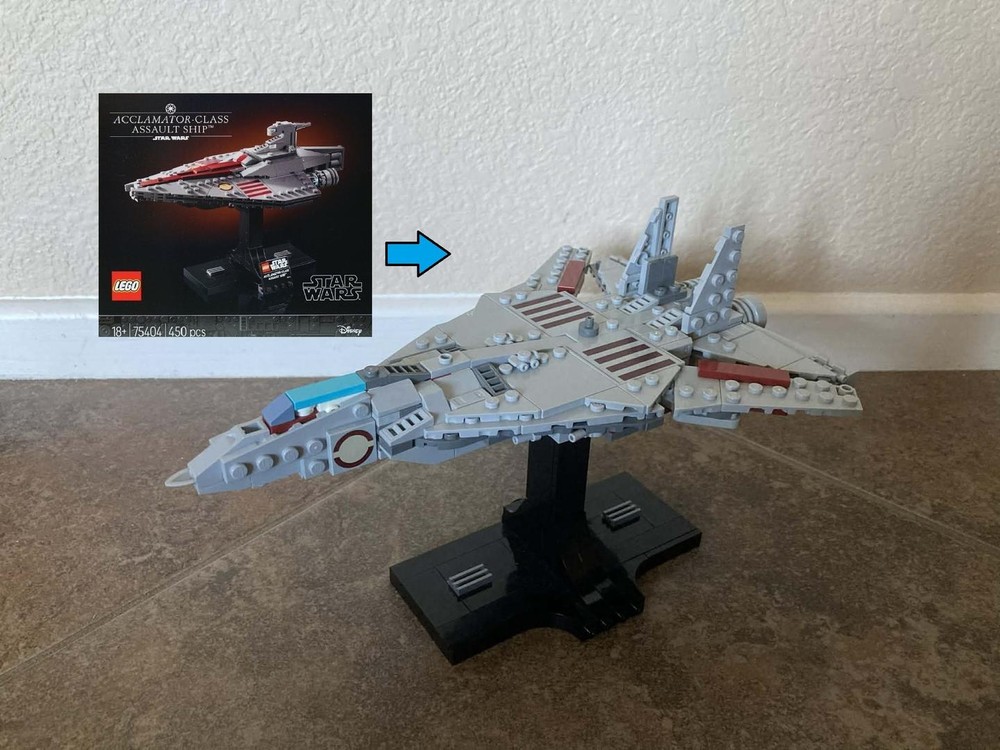 Rebrickable's tweet photo. Turn your Acclamator-Class Assault Ship into the Jet Aircraft Rebuild 4-Pack! by CreationCaravan (Brad Barber) #MOC-265130 #lego #rebrickable #legomoc #alternatebuild https://t.co/wCqDmmWQTo