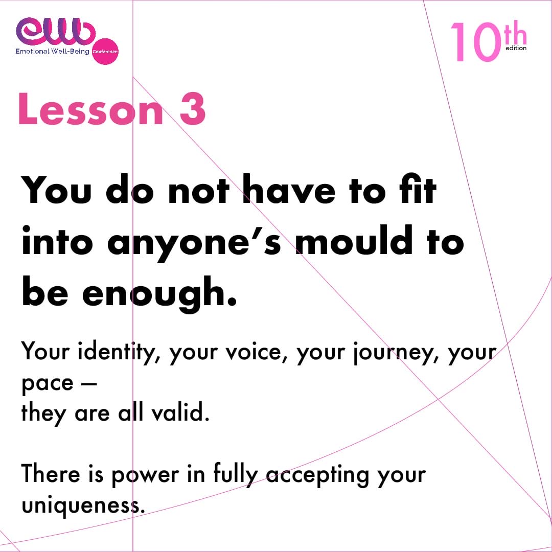 EmoWBConf's tweet photo. The 10th Edition brought together stories, experiences, wisdom, and moments of reflection that reminded us what truly matters.

Swipe through and tell us: Which lesson will you be taking with you?

#EmotionalWellbeing #WellnessByDesign #MindfulLiving #ConferenceHighlights https://t.co/Wm8dKiKoE2