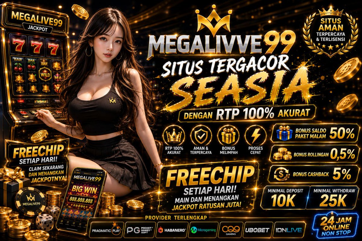 veidxy's tweet photo. 🔥 𝙿𝚁𝙾𝙼𝙾 𝙼𝙴𝙼𝙱𝙴𝚁 𝙱𝙰𝚁𝚄  𝙼𝙴𝙶𝙰𝙻𝙸𝚅𝙴99 🔥

Daftar➡️Masukan code_promo➡️[𝐅𝐫𝐞𝐞𝐜𝐡𝐢𝐩𝐌𝐞𝐠𝐚𝐥𝐢𝐯𝐞99]

Link login : https://t.co/kEjPDXUohP
#PialaDunia2026 #RUUPolri #balesIndah 
#megalive99 https://t.co/W367bqKBdk