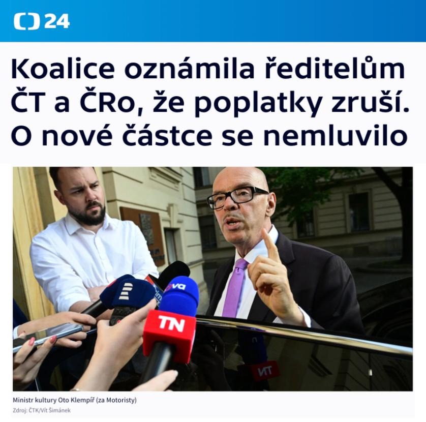 Vit_Rakusan's tweet photo. Rušit systém, který funguje a zajišťuje nezávislost médií veřejné služby, má jenom jeden cíl. Ovládnout média skrz jejich financování. O nic jiného Babišově vládě od začátku nejde. https://t.co/gUMrmF9LjD