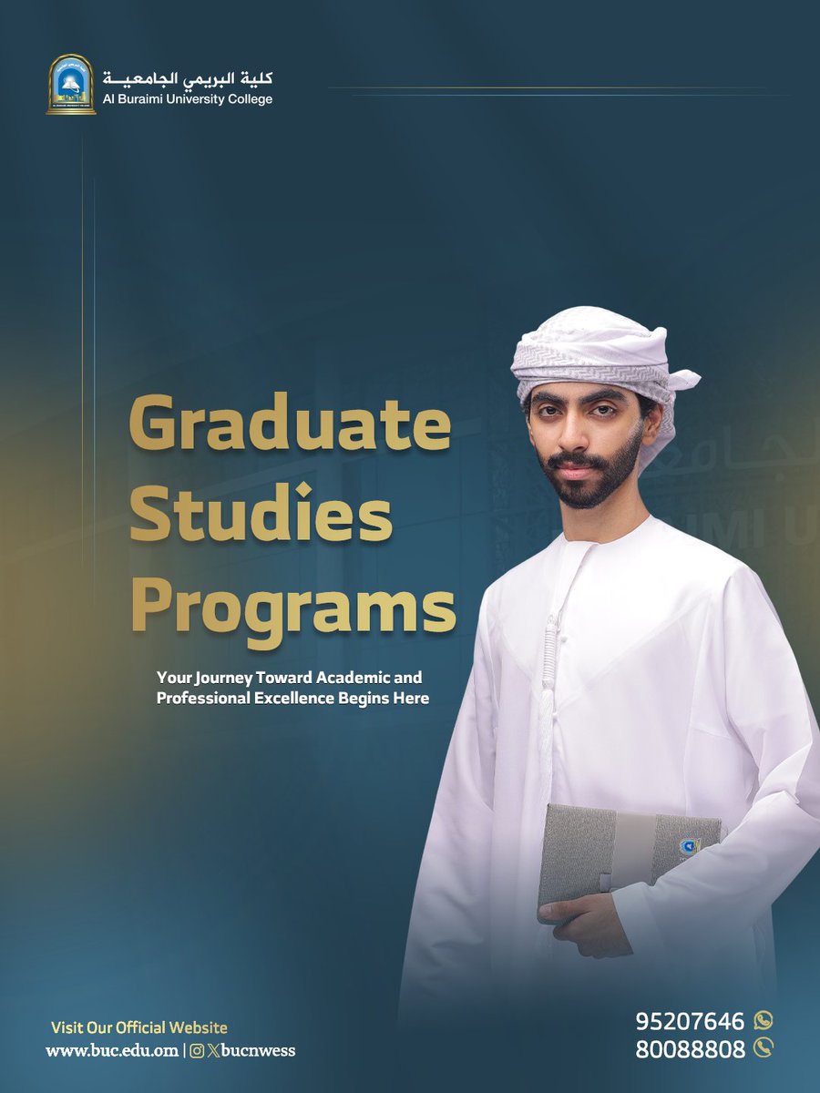 bucnewss's tweet photo. 📚 سجل الآن | Enroll Now
📞 +968 25657666
☎️ 80088808
📱 +968 95207646

#نبني_العقول_ونصنع_المستقبل
#Building Minds, Shaping the Future⁩ https://t.co/HDgOEnm11P