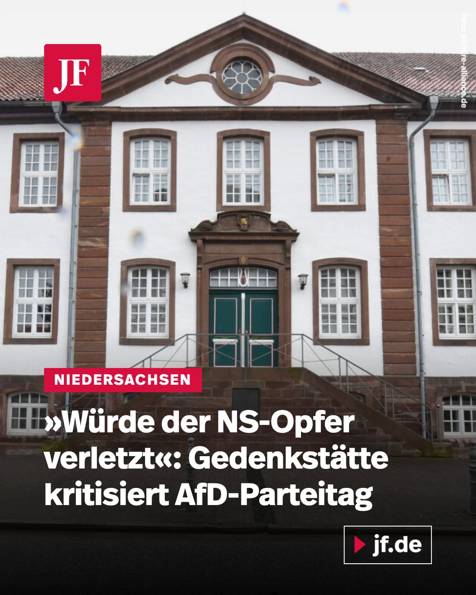 jungefreiheit's tweet photo. Weil ein AfD-Parteitag angeblich zu nahe an einer KZ-Gedenkstätte stattfindet, fliegen in Moringen jetzt die Fetzen. Die staatlich geförderte Institution erhebt Vorwürfe gegen die Partei. Die „Omas gegen Rechts“ schalten sich ein.
https://t.co/bMssd8YK8m https://t.co/ZZjIJO6ehZ