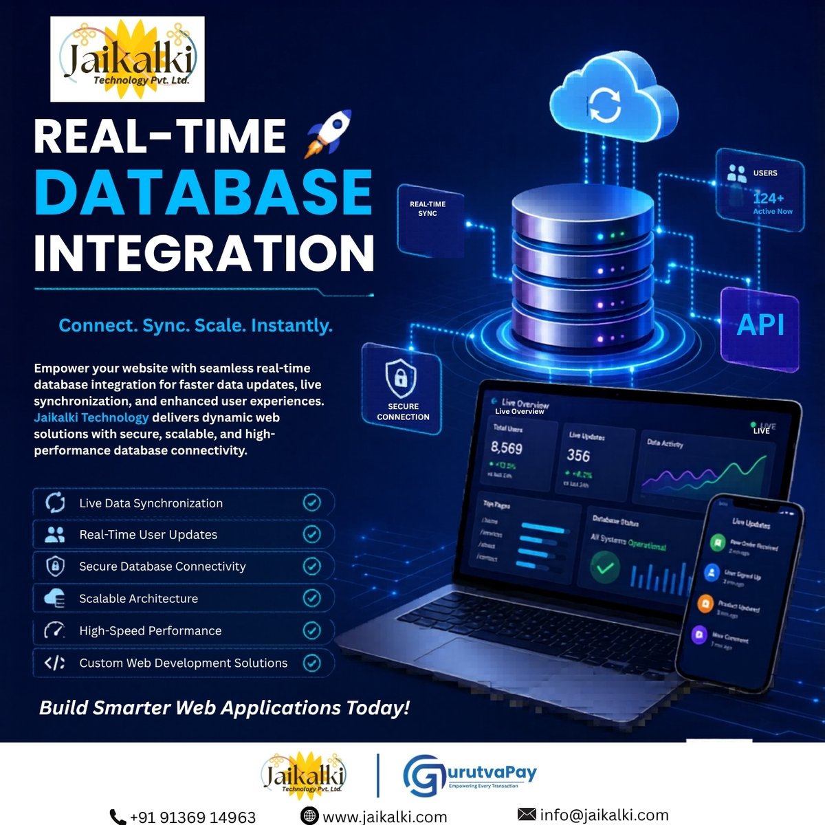 JaikalkiTPL's tweet photo. 🚀 Connect. Sync. Scale. Instantly.

Empower your applications with real-time database integration, secure connectivity, and lightning-fast performance. Build smarter web applications with Jaikalki Technology.

🌐 https://t.co/AnonmTOSDI
📧 info@jaikalki.com

#Jaikalki #Database https://t.co/QcC15FjpOB