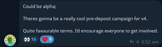 PeapodsFinance's tweet photo. Could be alpha? 🤯

Coming soon. v4 Strats. https://t.co/Lf57XUdaRi