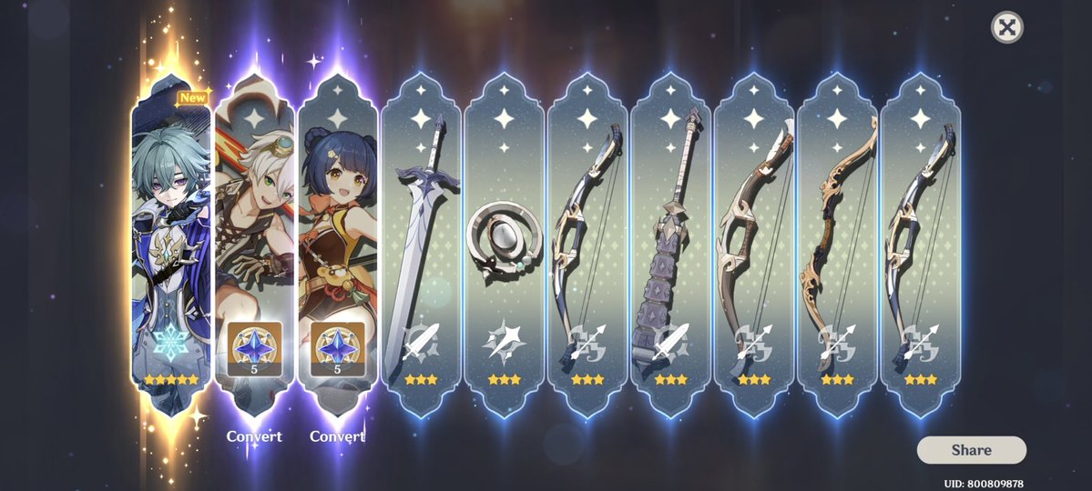 avenlvr's tweet photo. won 5050!? but his sig weapon was hard pity...
 i lose to the claymore at hard pity too i think 😭 https://t.co/YYUZHjhpvA
