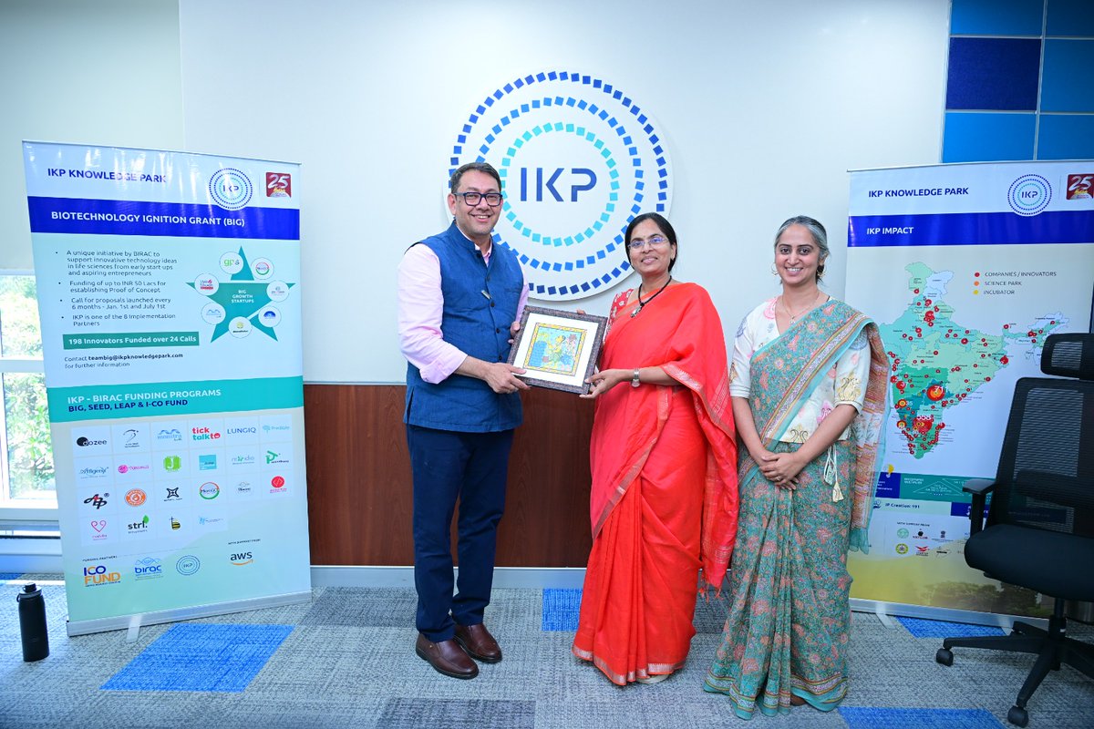 BIRAC_2012's tweet photo. As part of the first residency of the Women Leaders in Science Entrepreneurship (WLSE) program in Hyderabad (2–5 June), the cohort had the opportunity to visit IKP Knowledge Park on 5 June for an inspiring and insightful session on "From Research to Impact: Women Leaders Driving Bio-Innovation."

WLSE is a one-year leadership development program launched by @BIRAC_2012  - Grand Challenges India in partnership with WomenLift Health, bringing together a diverse cohort of women entrepreneurs and innovators in STEM fields.

The visit to @IKP_SciencePark  offered a valuable window into the realities of translating scientific research into impactful ventures. Through discussions on the strategic importance of women leaders in bio-innovation, participants gained perspectives on navigating the journey from laboratory discoveries to real-world solutions. A particularly enriching part of the day was hearing firsthand startup stories from women founders who shared their entrepreneurial journeys - the challenges, pivots, lessons learned, and the resilience required to build science-based enterprises. These candid conversations provided practical insights and inspiration for innovators at different stages of their own leadership journeys.

The panel discussion on "From Research to Impact: Women Leaders Driving Bio-Innovation" further highlighted the importance of leadership, partnerships, investment readiness, ecosystem support, and persistence in advancing innovation from concept to scale. Beyond the sessions, the visit created space for meaningful dialogue, peer learning, and networking among women leaders committed to driving impactful solutions.

@DrJitendraSingh | Dr. @rajesh_gokhale  | CA Nidhi Shrivastava | Dr chandra Madhavi | Debanjana D. | @IndiaDST  | @DBTIndia | @BIRAC_2012 | @womenlifthealth  

#WLSE #WomenInSTEM #WomenEntrepreneurs #BioInnovation #Leadership #ScienceEntrepreneurship #GrandChallengesIndia #BIRAC #WomenLiftHealth #InnovationEcosystem