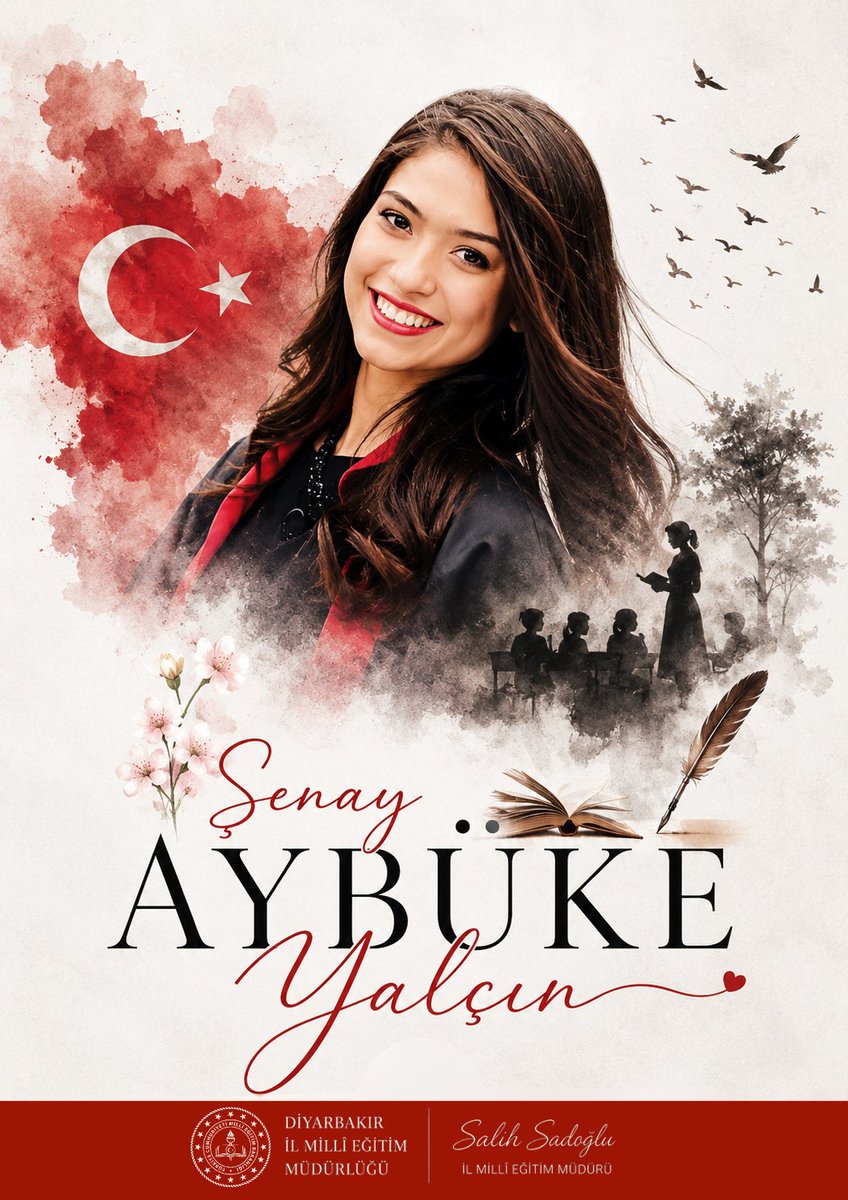 Diyarbakirmem's tweet photo. 🌹 Vatanına ve öğrencilerine adanmış bir ömrün, nesillerin hafızasında yaşamaya devam edeceğine inanıyoruz.

Şehit Öğretmenimiz Şenay Aybüke Yalçın’ı rahmet, minnet ve şükranla anıyor; tüm şehit öğretmenlerimizi saygıyla yad ediyoruz.

Ruhu şad, mekânı cennet olsun. 🇹🇷

@tcmeb @Yusuf__Tekin 
@vali_zorluoglu @sadoglu_salih