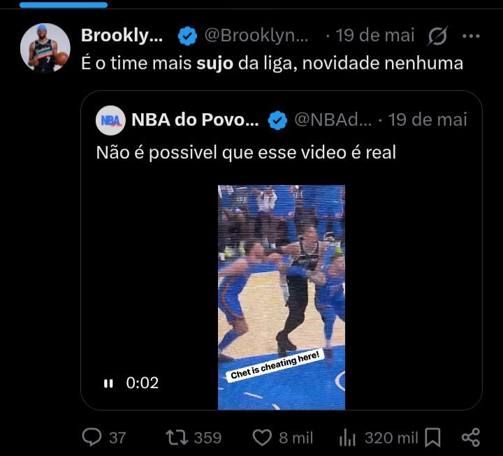 OKCThunder_BR's tweet photo. Esse é o resumo perfeito do que se tornou a NBAtt 🤷🏻‍♂️ https://t.co/2VM2NtsY7J