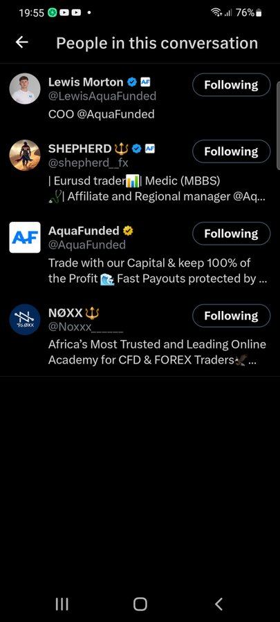 Sam76044Kousar's tweet photo. @shepherd__fx @AquaFunded @LewisAquaFunded @Noxxx______ All tasks completed ✅

Followed @AquaFunded @shepherd__fx @LewisAquaFunded @Noxxx______
Joined Telegram: https://t.co/UDyDXOkW0f
Liked &amp; Reposted

Tagging 2 traders: @NFatima005  @TwitSURABAYA 

Thank you for this opportunity Shepherd! Good luck to all 🙏 https://t.co/dlM0OPv0uX