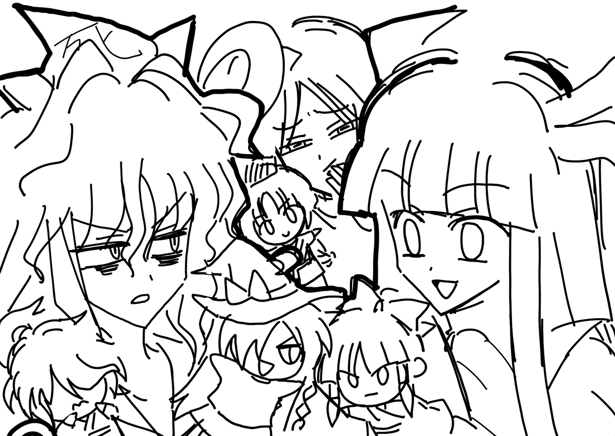 onigirigohan919's tweet photo. 靈異伝ラクガキ https://t.co/0HLOcGPrkE