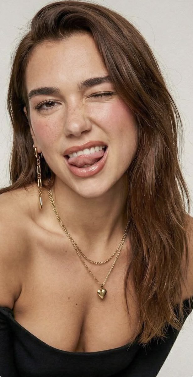 Tanjiro0903's tweet photo. Dua Lipa really treats “face card” like a competitive sport. 😭🥵 https://t.co/Z54HCoA6Jm