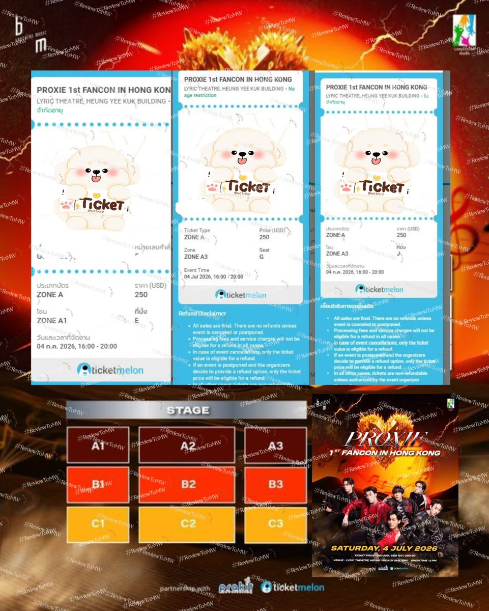 wctK17's tweet photo. 𖧷รีวิว #ReviewToMW #PROXIE1stFANCONinHK ❤️
♡⃗ บัตร 250 USD A1 : A3 3ใบ ✨🫶🏻
ครบทุกคิวค้าบ กดชนลูกค้าไป1คิว
คืนเข้าระบบเรียบร้อยค่า
ได๋ขอบคุณลูกค้ามากๆเลยค่ะที่นึกถึงและแวะมาใช้บริการค่ะ 💐 #MWxกดบัตรต่างประเทศ
#MWxTicketmelon ~ https://t.co/FgYuOvuTFw