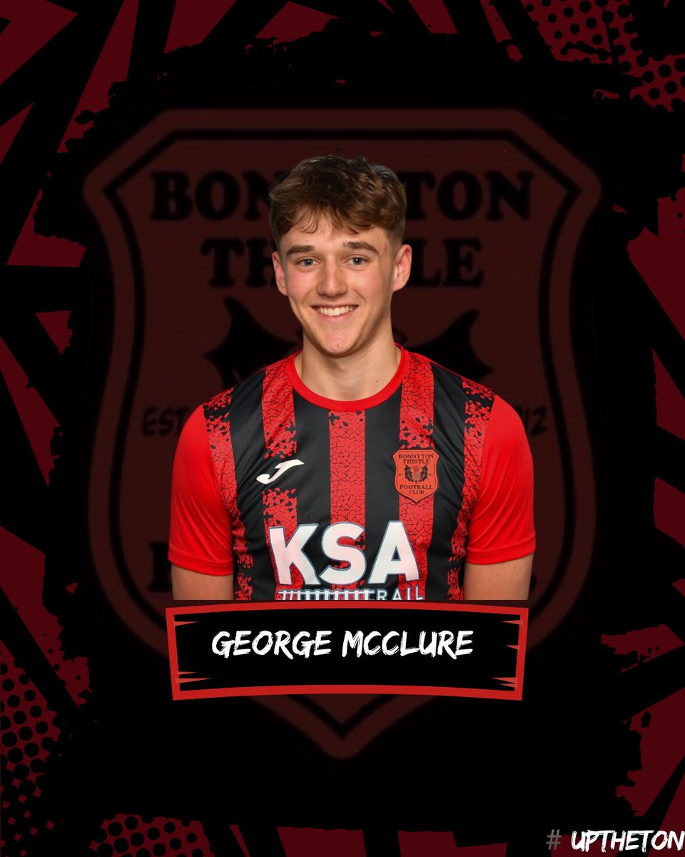 Bonnyton20s's tweet photo. ✍🏻 𝐆𝐄𝐎𝐑𝐆𝐄 𝐌𝐂𝐂𝐋𝐔𝐑𝐄 | @Bonnyton20s are delighted to announce the re-signing of George McClure for the 2026/27 season. 

George is available for sponsor for £50, any interested parties please contact the club. 

#uptheton🔴⚫️ https://t.co/bzrwUQLLsJ