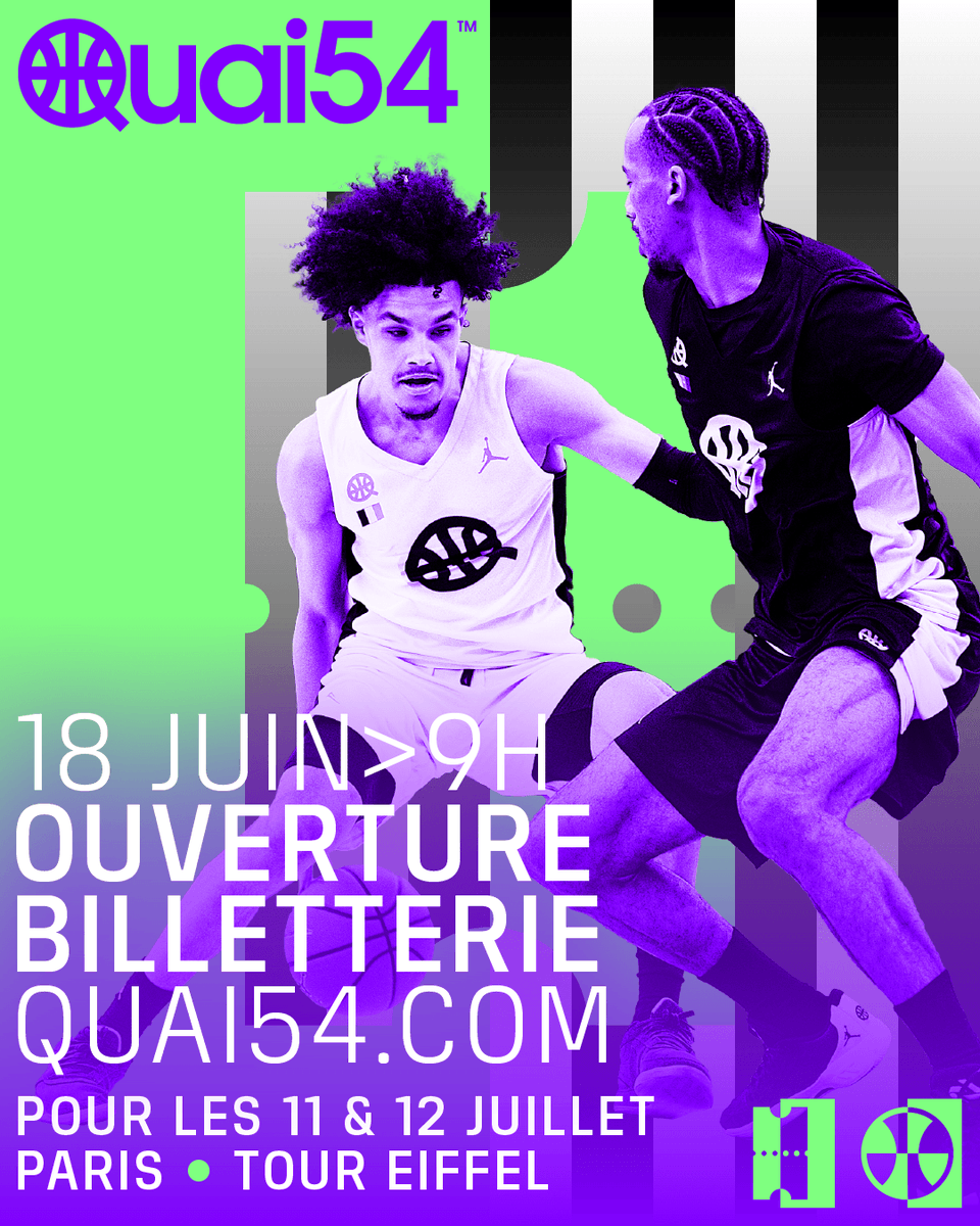 quai54wsc's tweet photo. 🎟️ The wait is almost over... 💜💚
Tickets for Quai 54 2026 go on sale on June 18 at 9AM on https://t.co/MJzmmh4RnV
The biggest streetball weekend in the world is calling. Set your reminders! ⏰ https://t.co/UoM4iUZRM4
