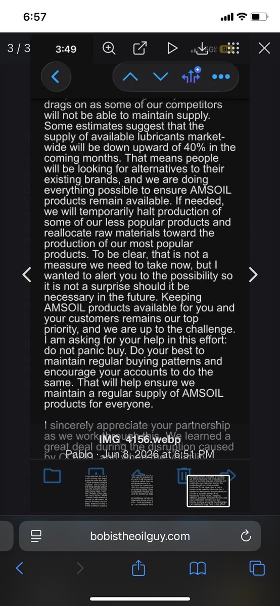 psdtrader's tweet photo. @CostaKapo This was posted on BITOG last night, Amsoil raising prices https://t.co/OnrHJ13tHG