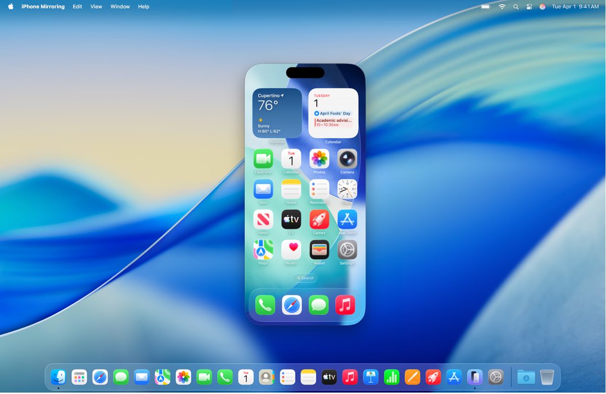 iMatteo_Pau's tweet photo. Tra l’altro ricordatevi che noi in Europa ancora non abbiamo visto e potuto usare iPhone mirroring su macOS. 

Così per dire. 🇪🇺
#Apple https://t.co/fTPnGdoppu