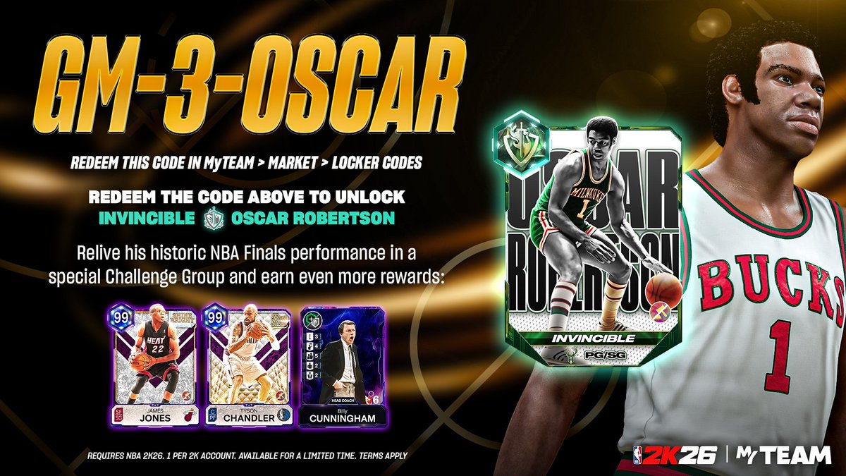 NBA_2K_ES's tweet photo. #CódigosDeVestuario #LockerCodes
GM-3-OSCAR
#NBA2K26 #FamilyNBA2KES https://t.co/foqNyqKPan
