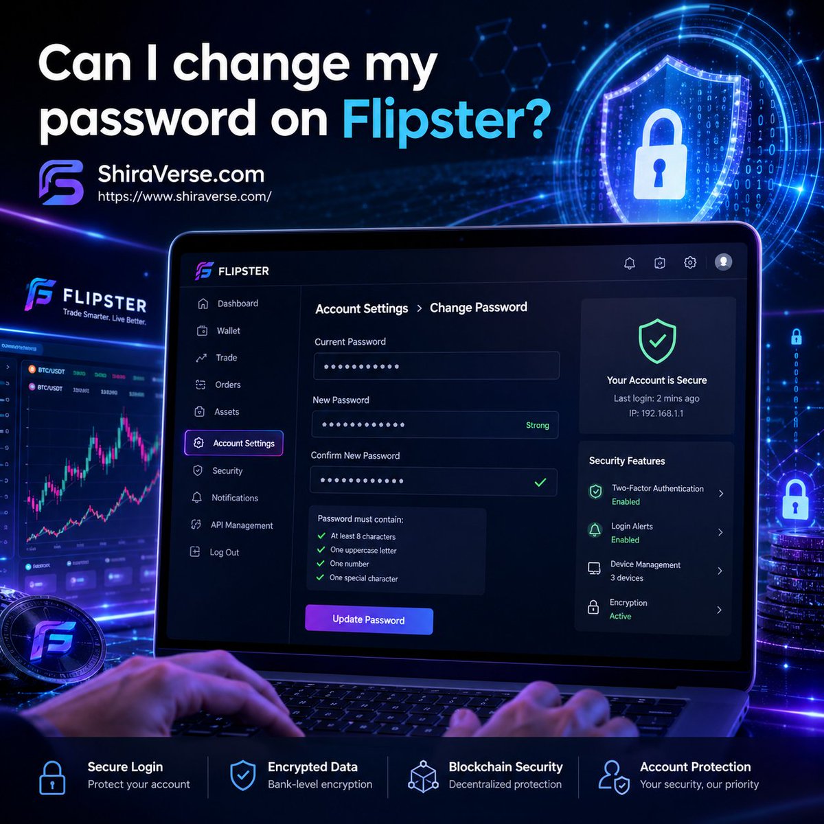 ShiraVerse's tweet photo. Can I change my password on Flipster? 🔐

Yes—go to Account settings → Change Password and update it easily.

💬 Do you update your passwords regularly? 👇
https://t.co/ZsPXl222So

#Flipster #CryptoSecurity #Password #CyberSecurity #Web3 https://t.co/EpcRn0OHtB