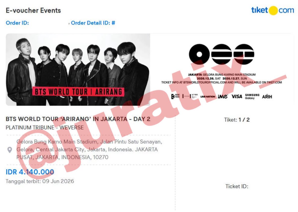 OPEN JASTIP TIKET KONSER BTS ARIRANG IN JKT 🦕⭐ tweet media