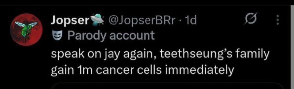 heejakeis's tweet photo. disgusting how ure wishing such thing on people who u don’t even know personally as if jay would be happy knowing such horrible person is idolizing him https://t.co/ayvOyj0qJG