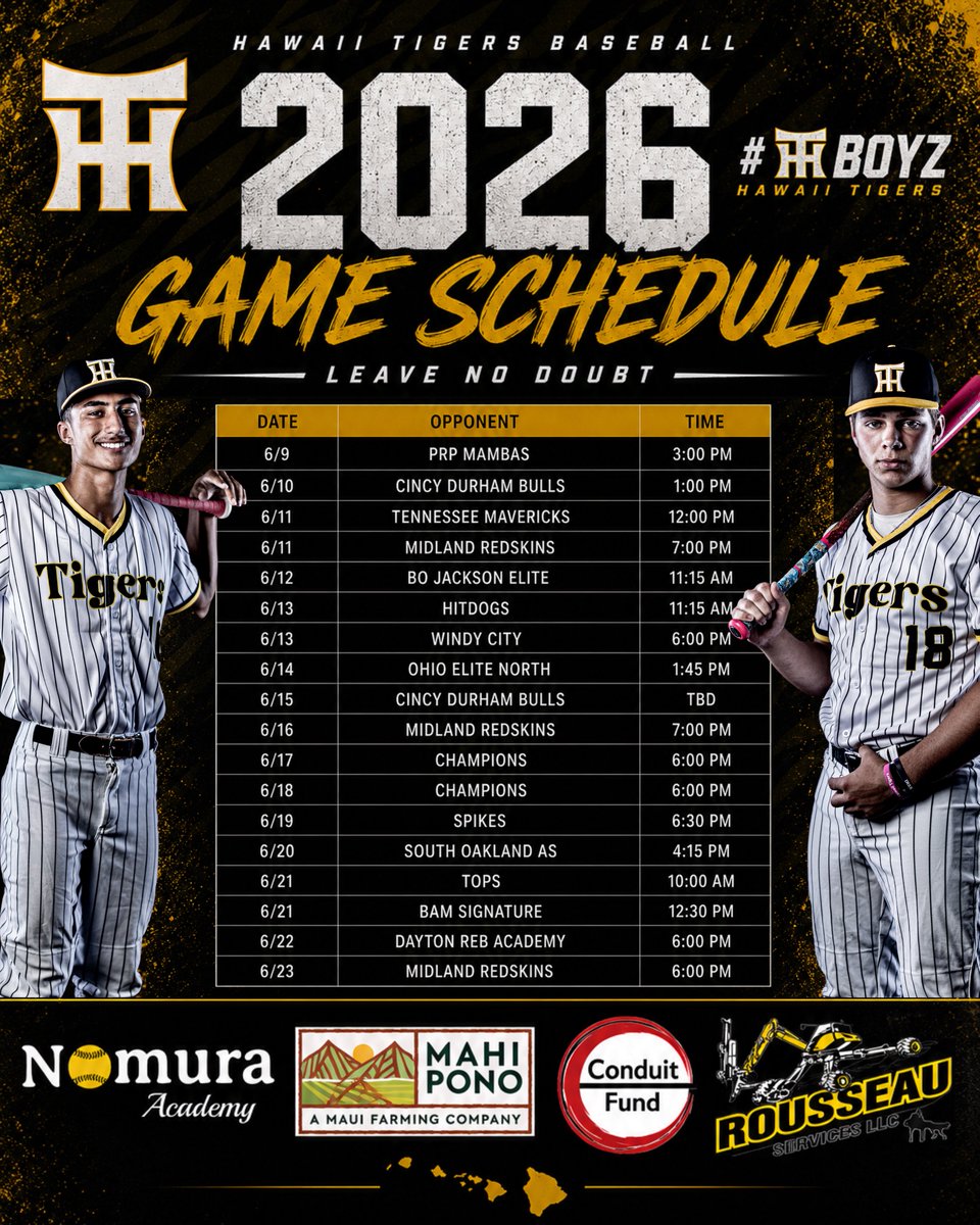 HawaiiTigers's tweet photo. Let’s jam! 🌿 18 games. 15 days. 🤙🏽

#OhioSoljahz | @NomuraAcademy https://t.co/5g5YFwB6b6