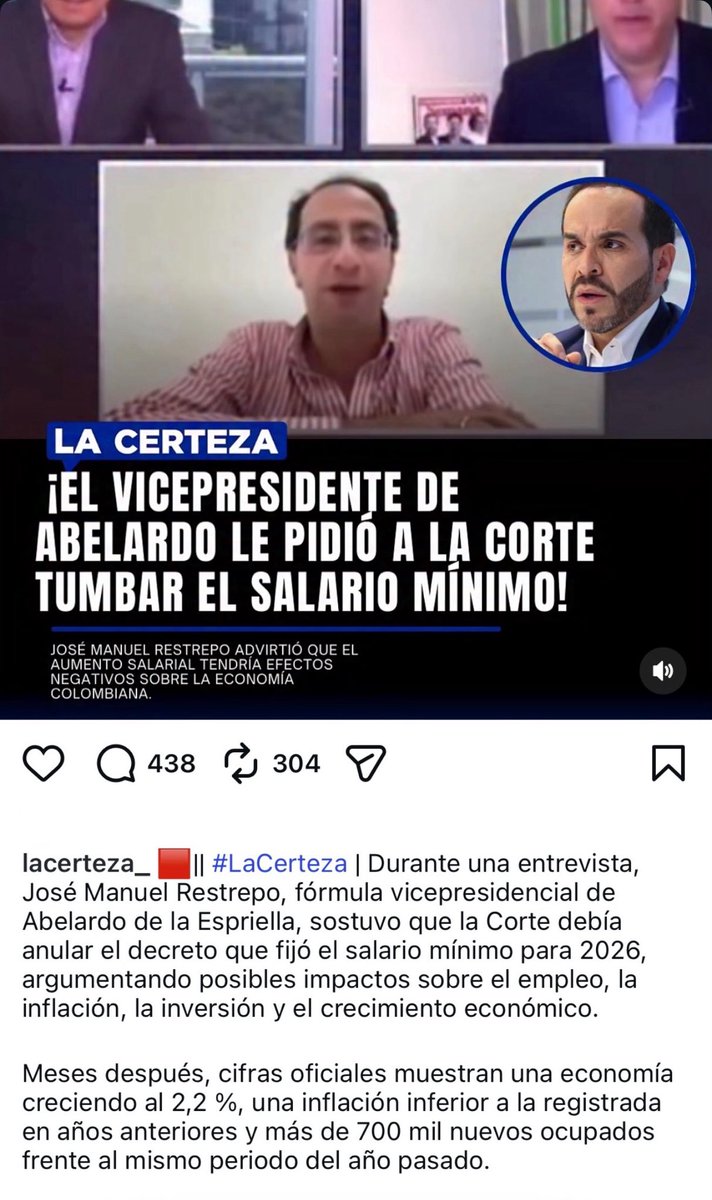 unknownerror_05's tweet photo. Si usted en Colombia goza de un mínimo y celebró el incremento del 23% del actual gobierno, pero está pensando en votar por Abelardo este 21 de junio. 

Déjeme decirle que su actual vicepresidente piensa esto, y hará lo imposible por reducirlo de nuevo. https://t.co/ir6on7Dvl6