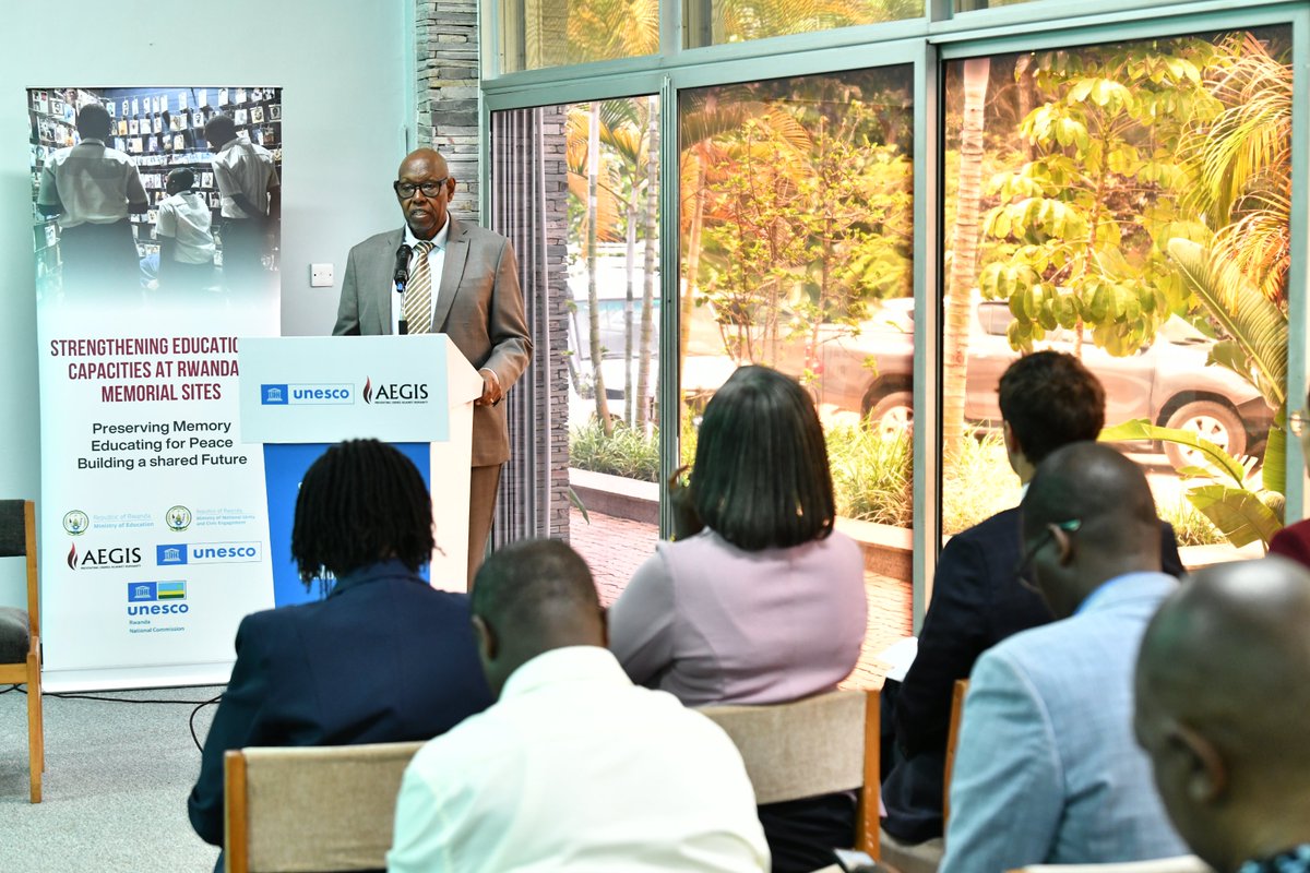 Aegis_Trust's tweet photo. "This project will bring tangible impact for educators, school leaders, memorial guides, community educators, district education officers, and students visiting Bisesero, Murambi, Bisesero memorial and @KigaliMemorial ." - Albert Mutesa, Secretary General @UNESCO_rwanda https://t.co/9boJB3vLBr