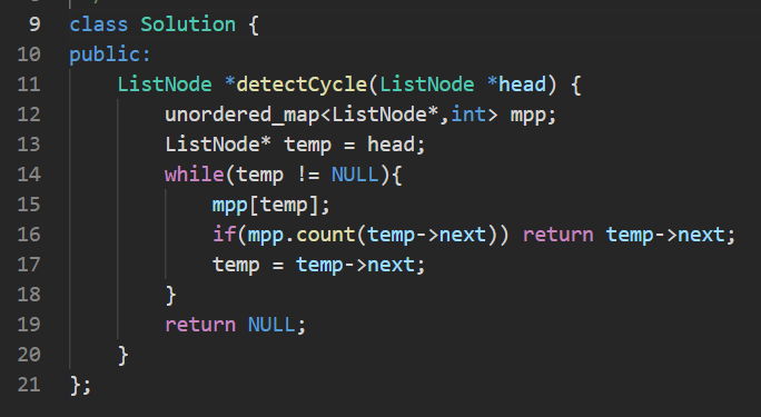 hemanyadav2005's tweet photo. Day 16/100 of #100DaysOfCode

- Problem Solved: 142. Linked List Cycle II
- Topic Covered: LinkedList
- Approach: Use unordered map to keep track of LL elements and when a repeated element found return that element

#Leetcode #DSA #Cpp #CodingJourney #Programming https://t.co/OsPpJ15jCL