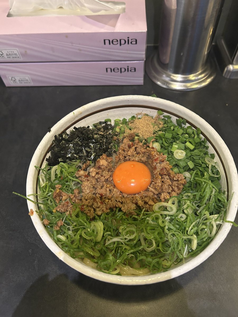 md_SNJK's tweet photo. まぜそばはるか@秋葉原
 #いただきおみそ
 #いただきましーた https://t.co/9SmvsFsJIq