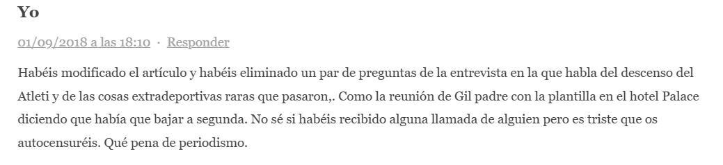 papouro's tweet photo. Que no se diga. El comentario, de 2018 https://t.co/4YlJYOMnlX