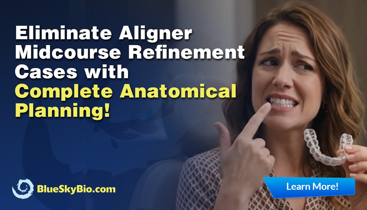 BlueSkyBioLLC's tweet photo. Eliminate Clear Aligner Midcourse Refinement Cases with Complete Anatomical Planning!
https://t.co/X1uuewKzp5
#BlueSkyBio #ClearAligners #Orthodontics #DigitalDentistry #AlignerPlanning https://t.co/C2ImyPogJU