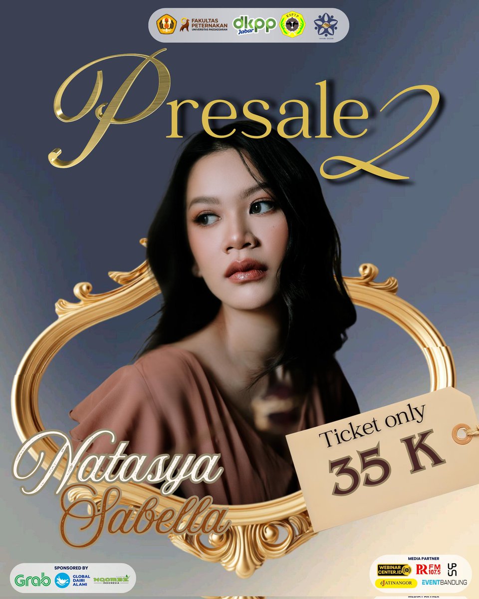 pejuangcrisbar's tweet photo. HALOW NANGORIANSSSS!

Siapa nih yang gabut akhir minggu inii? Atau mungkin mau refreshing sebelum UAS. YUK GAISS BELI TIKET KONSER MAIN EVENT WMD 2026 🤩

BANYAK TALENT KEREN DAN BISA NONTON NATASYA SABELLA LOHH! ONLY 35K GAIS!
#Jatinangor #unpad #natasyasabella https://t.co/25AEhtfkon