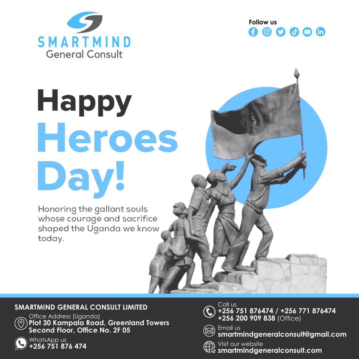 LioEmmaMuwonge's tweet photo. Celebrating Uganda’s Heroes. 
#HappyHeroesDay 
#Uganda #Heroes #Smartmind https://t.co/9xJgTCXPLD