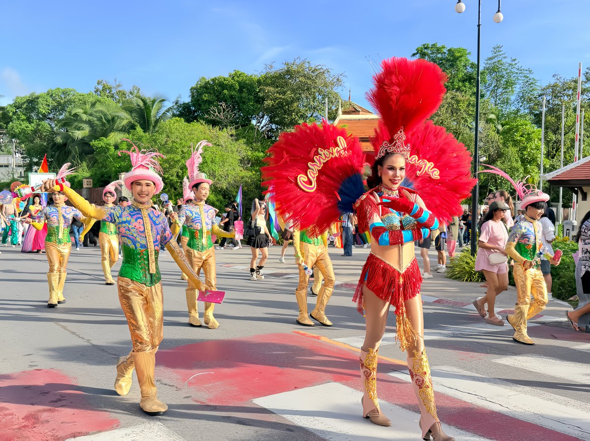 CarnivalMagicTH's tweet photo. Carnival Magic added a touch of wonder to Phuket Pride 2026 🌈✨
Bringing smiles, vibrant colors, and joyful moments to visitors from around the world.
#carnivalmagic #carnivalmagicphuket #phuket #thailand #show #themepark #parade #travel #PhuketPrideParade #LoveIsMagic #BeProudBeYou #Pride #PrideMonth #PrideMonth2026 #PrideForAll2026 #PhuketPrideFestival2026 #PhuketPride2026