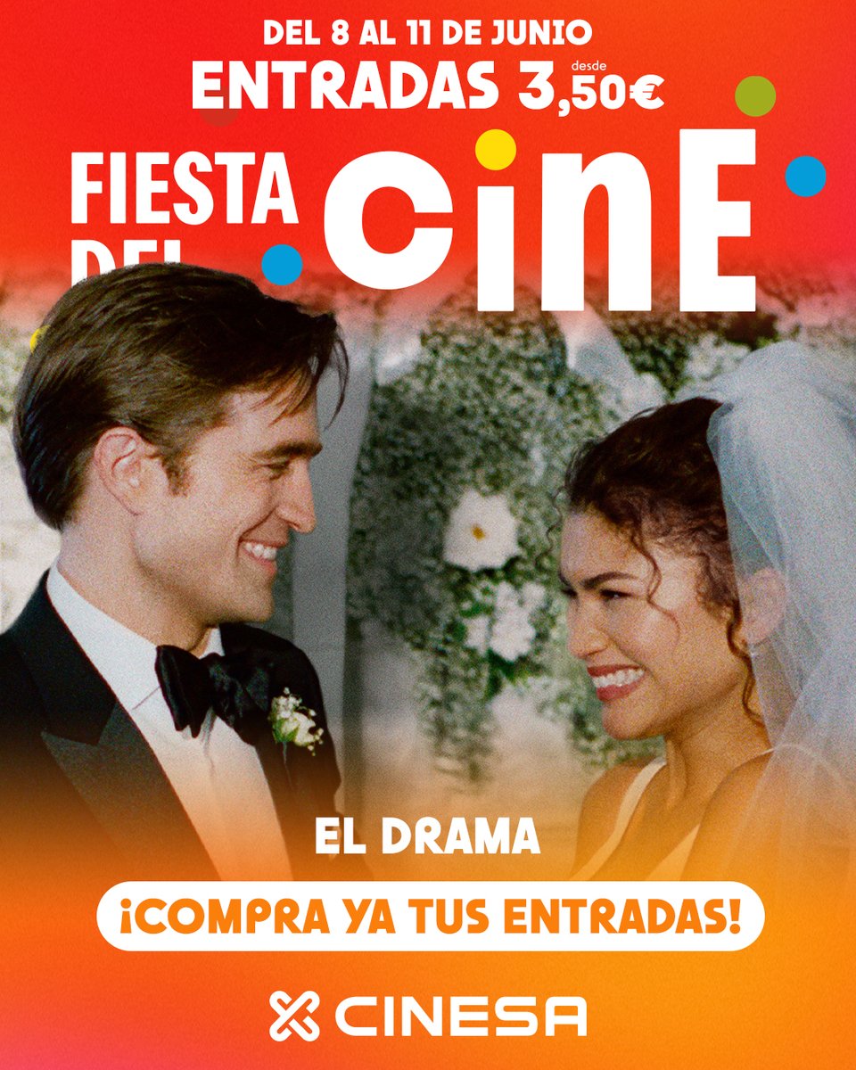 Cinesa's tweet photo. Menos drama y más cine 🥳
La #FiestadelCine te espera en la gran pantalla de #Cinesa 🙌
¡Todos los estrenos a un precio increíble!
https://t.co/NLYcT2CPuL https://t.co/anoJaYnvPA