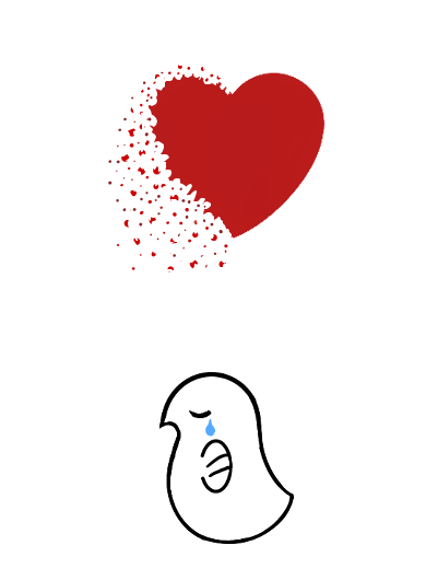 Piyofu_line1's tweet photo. All kinds of hearts 🥰 
Heart No.4: A heart crumbling to pieces 
The little white character is crying. 
Maybe they fell in love with someone… a love so fragile it could blow away in the wind.

#LINEStickers #Crumbling #Heart #FallingApart https://t.co/GQx005ZB1o