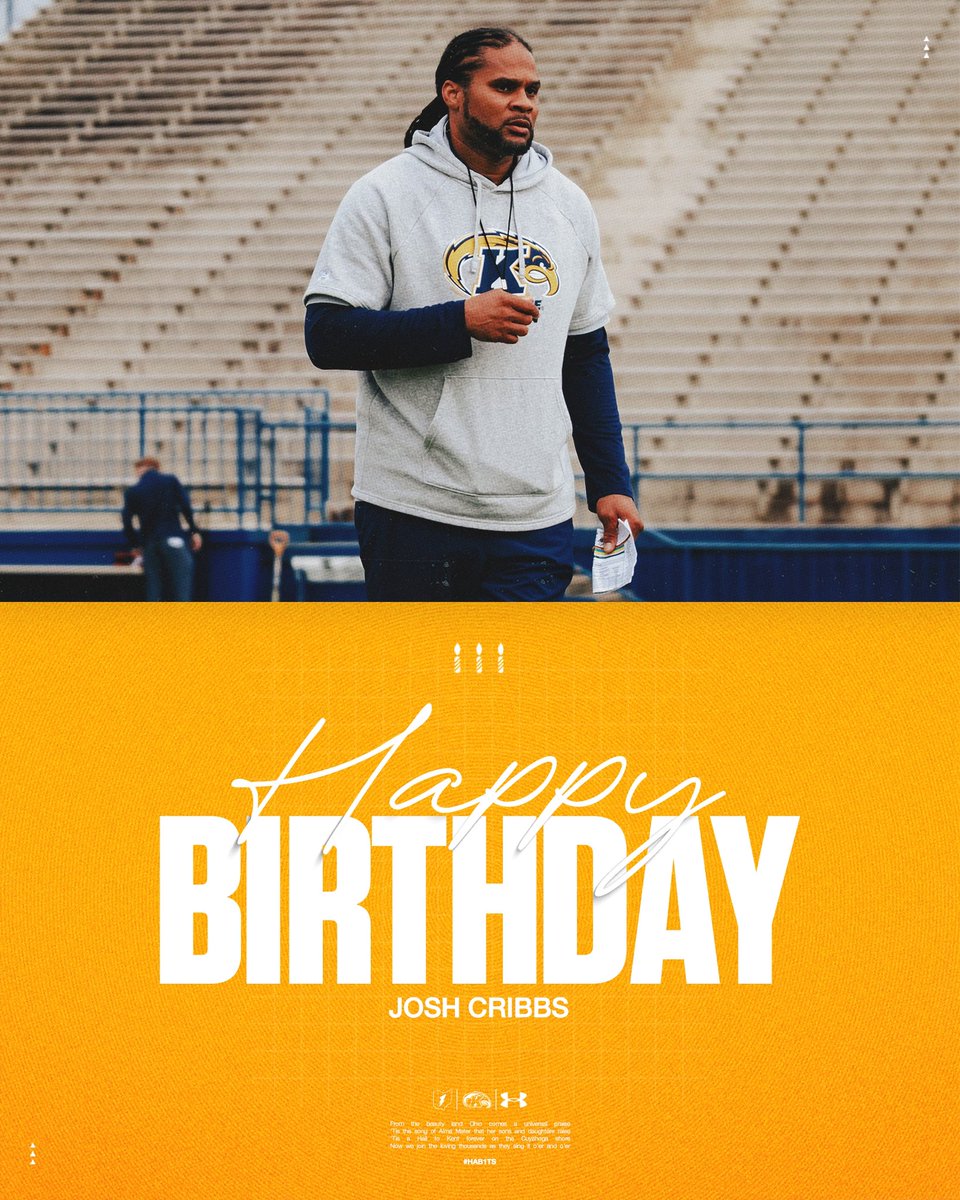 KentStFootball's tweet photo. Happy birthday to @JoshCribbs16 ⚡️ https://t.co/6llc8843Qc