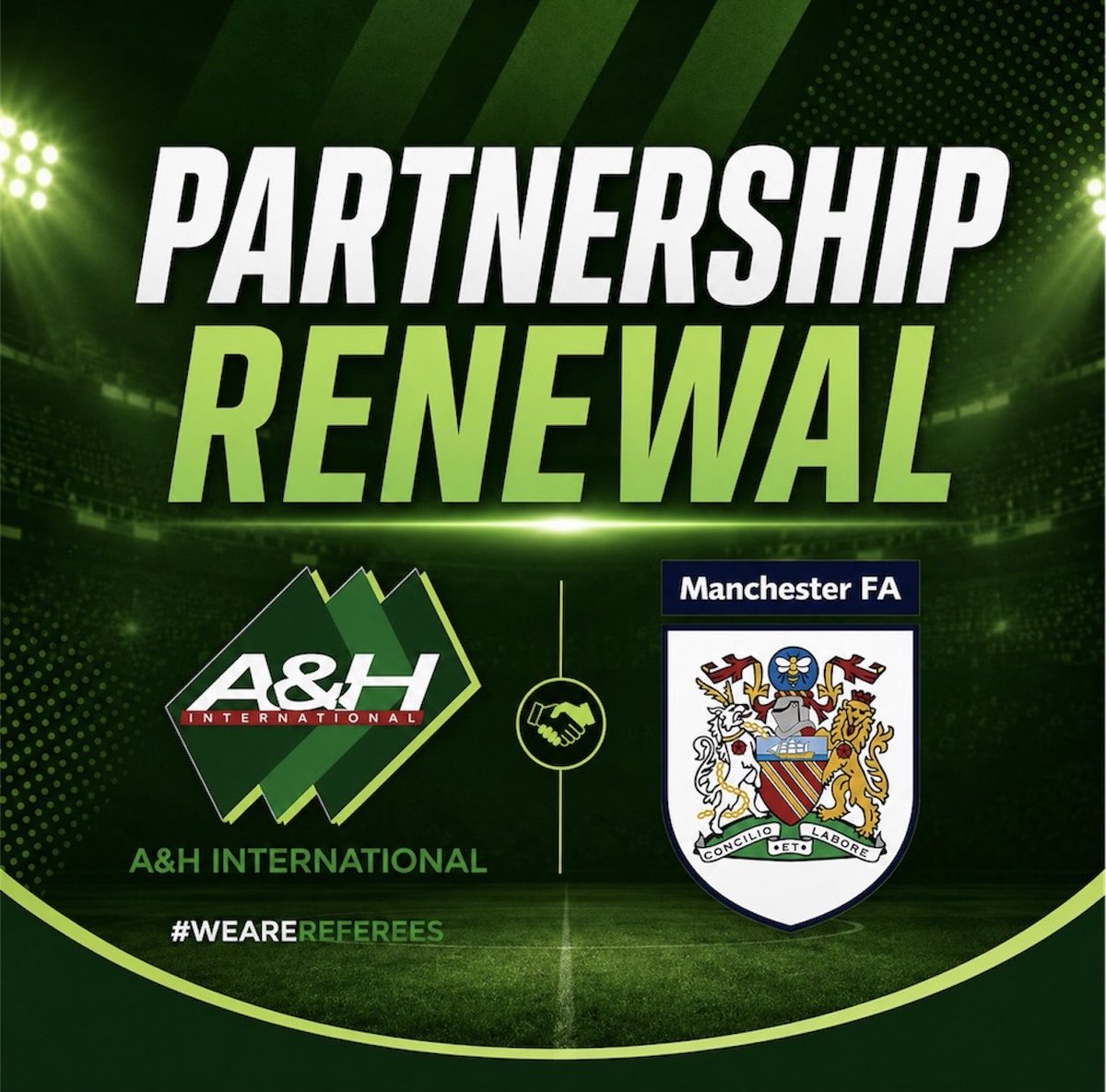 AH_Referees's tweet photo. We’re really proud to be renewing our partnership with @Manchester_FA.

This partnership goes beyond supplying referee kit and equipment. It’s about supporting referees, recognising the commitment they make to the game, and helping ensure they feel valued every time they step onto the pitch.

Having worked alongside Manchester FA for a number of years, we’ve developed a strong relationship built around a shared commitment to supporting and developing referees across Greater Manchester. We’re pleased to continue that journey together and build on the work already achieved.

We’re looking forward to supporting refereeing across Greater Manchester in the years ahead, with exciting plans in place for 2026 and beyond.

#WeAreReferees