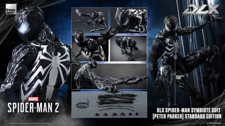 CeeOfCreativity's tweet photo. ThreeZero DLX Spider-Man 2 Symbiote Spidey up for preorder #ad https://t.co/qzaKQG4ITB https://t.co/E4xBGHO3Gz