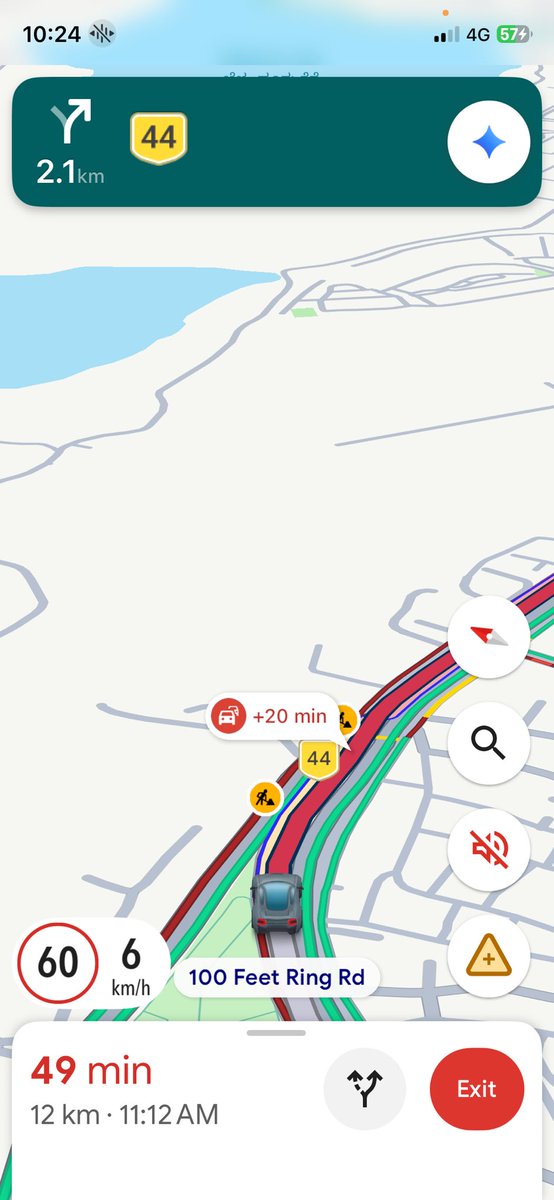 arunkmurthy's tweet photo. The ORR snake - 25min congestion ahead!! But got this beautiful sight today 🙏🏽
#ORRtraffic #HanumanTempleHSR https://t.co/ouqtD9c8wS