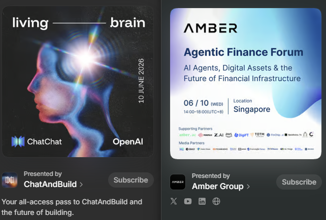lclwalter's tweet photo. Will have a panel about #AI tomorrow at @ambergroup_io 's event, around 2:30pm: 
https://t.co/jSg5m7vtjg

Followed by @chatandbuild 's launch of @chatchat with @OpenAI in the evening, around 6pm:
https://t.co/WBkWOYPwYy

So many cool stuffs to check out and learn about! 
🔶🤖🚀 https://t.co/gQpJWGslRU