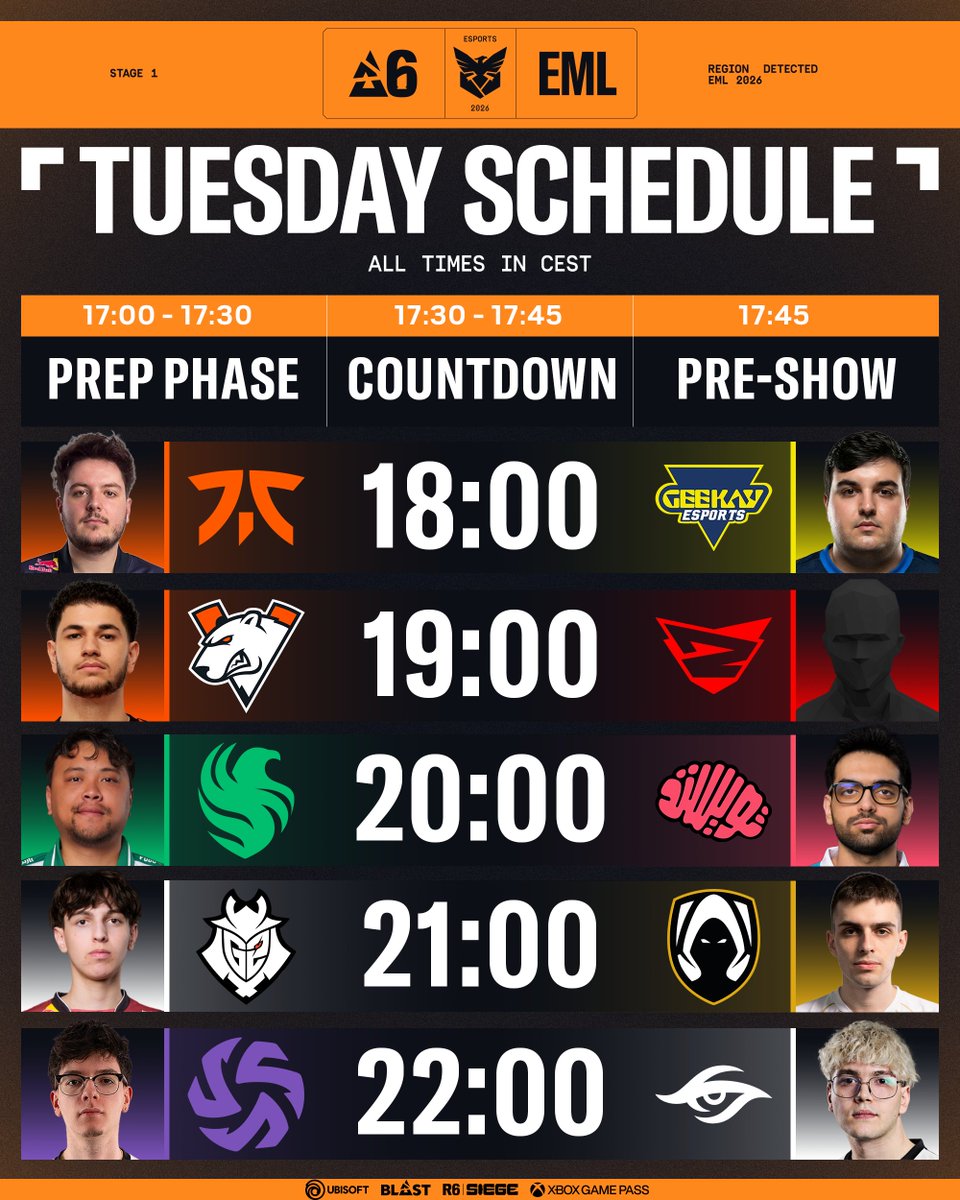 R6esportsEU's tweet photo. Ready for the Prep Phase?

We're going live in just 2 hours 🚨 https://t.co/3kvOXikeUV