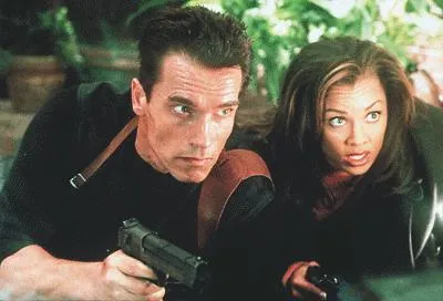 MStern37's tweet photo. @TheStingisBack True Lies is probably the answer, but I would like to shout out Eraser. Absolutely solid action sequences, and Arnold takes a realistic amount of punishment along the way. Plus Vanessa Williams and James Caan. Totally underrated film in his repertoire. https://t.co/LhdyVSWQxR