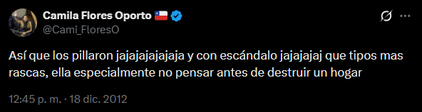 El_Agente009's tweet photo. #CamilaFlores Tweets de Camila Flores que envejecieron mal https://t.co/x9SpxhlNpO