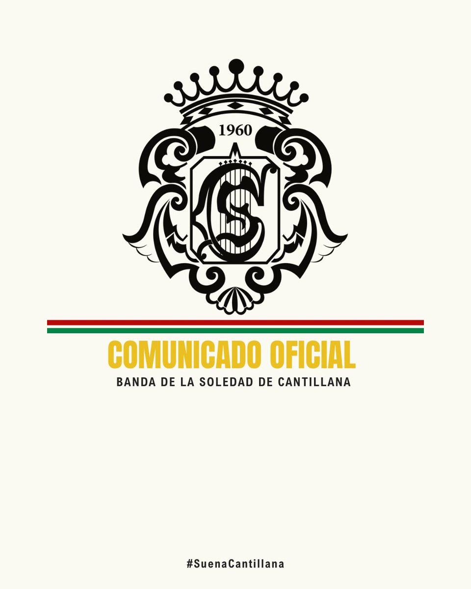 BandaCantillana's tweet photo. 🟡|𝐀𝐂𝐓𝐔𝐀𝐋𝐈𝐃𝐀𝐃 | 

Renovamos con nuestra querida 𝐇𝐞𝐫𝐦𝐚𝐧𝐝𝐚𝐝 𝐃𝐞 𝐋𝐚 𝐀𝐬𝐮𝐧𝐜𝐢𝐨́𝐧 𝐝𝐞 𝐂𝐚𝐧𝐭𝐢𝐥𝐥𝐚𝐧𝐚  para sus cultos y las fiestas asuncionistas. 

🤝🏽 ¡Muchísimas gracias, hermanos, por la confianza depositada!

#suenacantillana #tdscofrade https://t.co/QLgNb35m2M