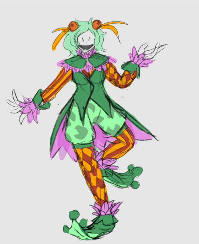 allisiums's tweet photo. @MiyuKaede_ I offer the jester frog, art done by the wonderful Silvyruu https://t.co/dLj5N5ssRz