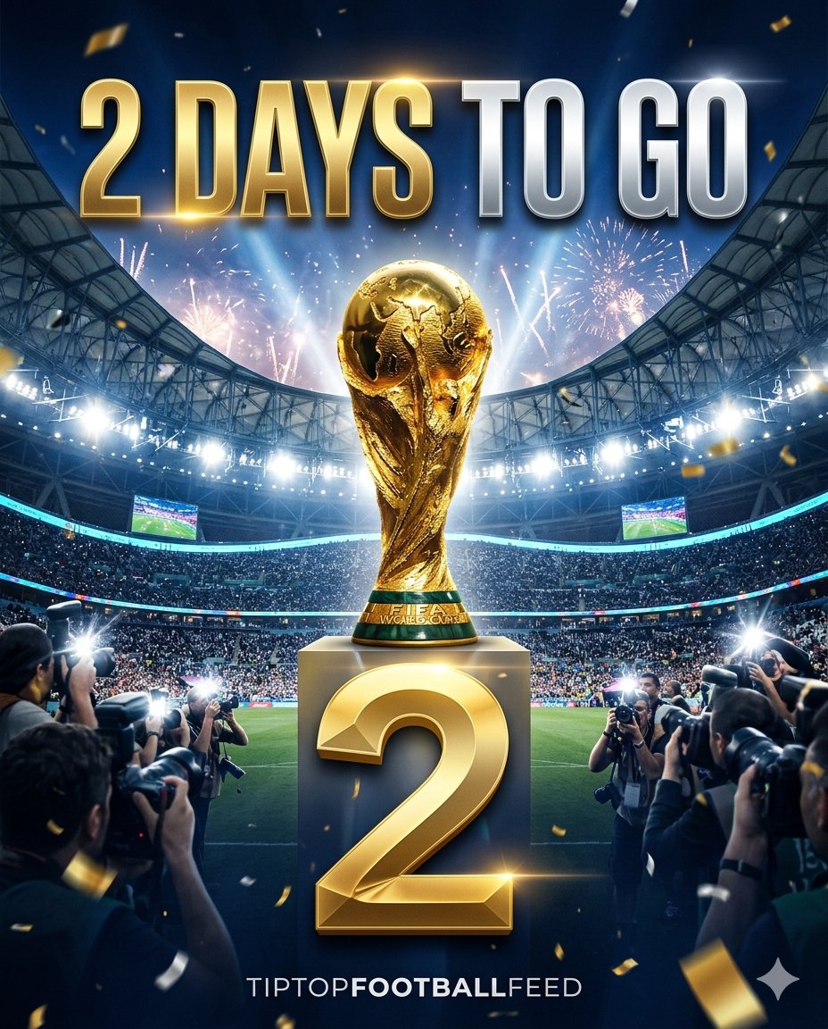 TIPTOPFEEDS's tweet photo. 2 days to the biggest event in the world https://t.co/y06IgzqGuy