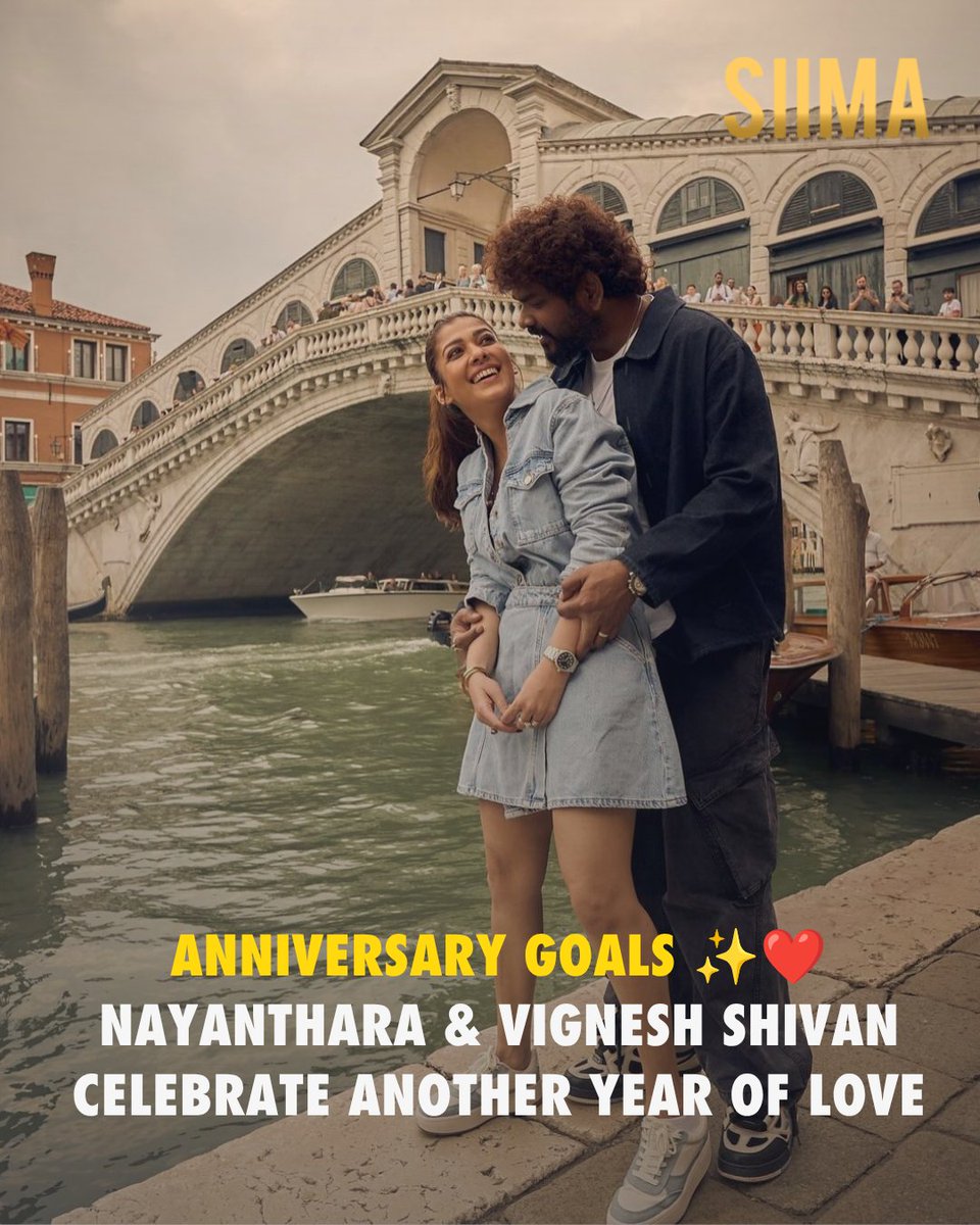 siima's tweet photo. Another year. Another beautiful chapter. ❤️

#Nayanthara and #VigneshShivan celebrate their wedding anniversary. ✨

#CoupleGoals #SIIMA https://t.co/qUKCQV0efu