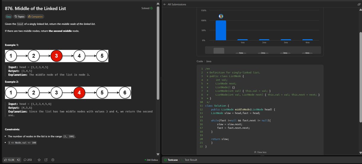 Koki_4241's tweet photo. Day 9/45 — #SDESheetChallenge

✅ Reverse a Linked List
✅ Find Middle of Linked List
✅ Merge Two Sorted Lists

Linked Lists looked scary at first.

Today, they finally started making sense. 😄

@takeUforward_
@striver_79

#LeetCode #DSA #takeuforward https://t.co/O7KHqZtk3U