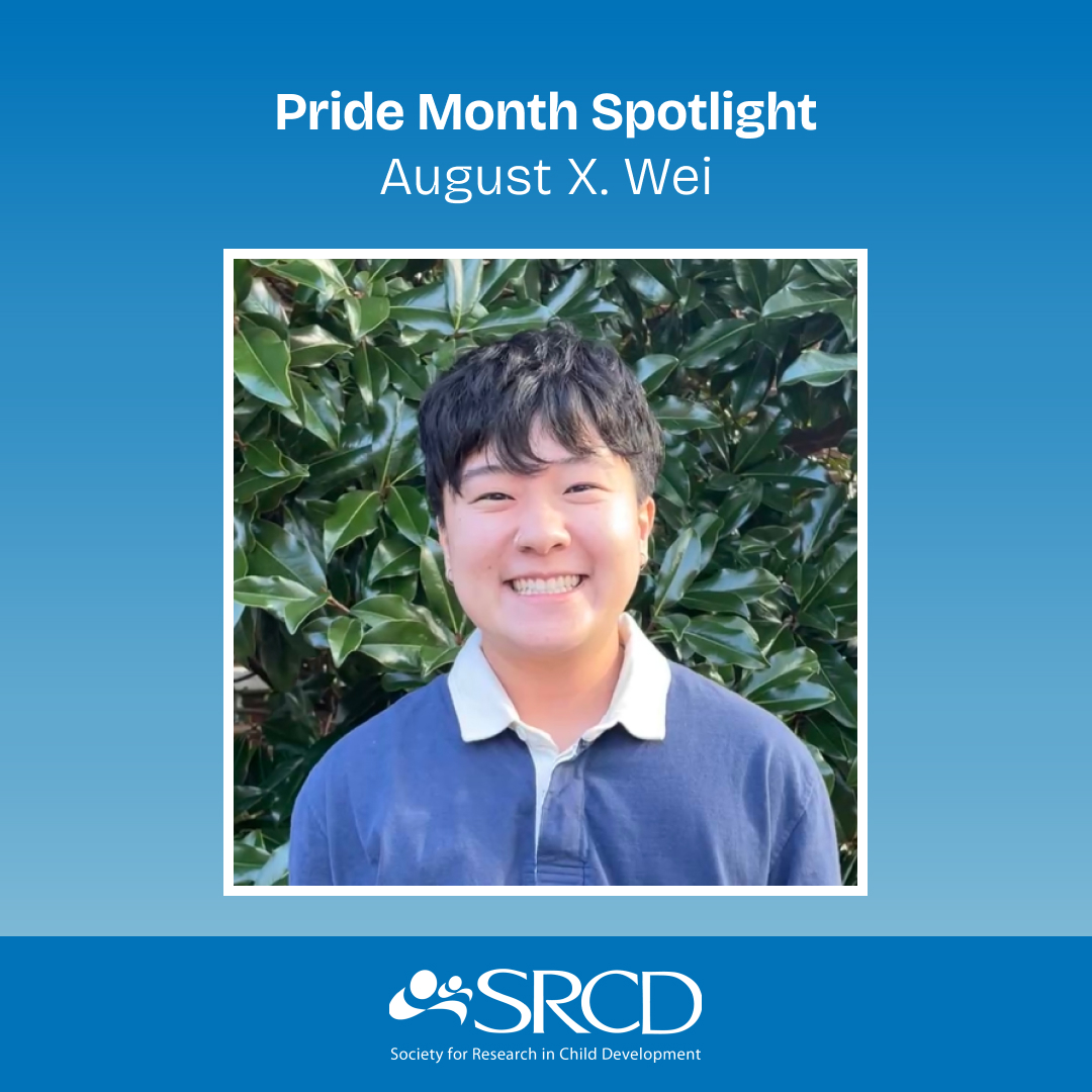 SRCDtweets's tweet photo. SRCD celebrates Pride this month and beyond! Meet our SRCD Member and SRCD SOGIE Caucus member, August X. Wei (He/Him)! 
 
Wei is a Ph.D. student in the Human Development and Family Sciences program at the University of Delaware.
 
Read more here: https://t.co/Gj1cku0PCg
 
#SRCD
#DevelopmentalScience
#ChildDevelopment
#SOGIE
#PrideMonth